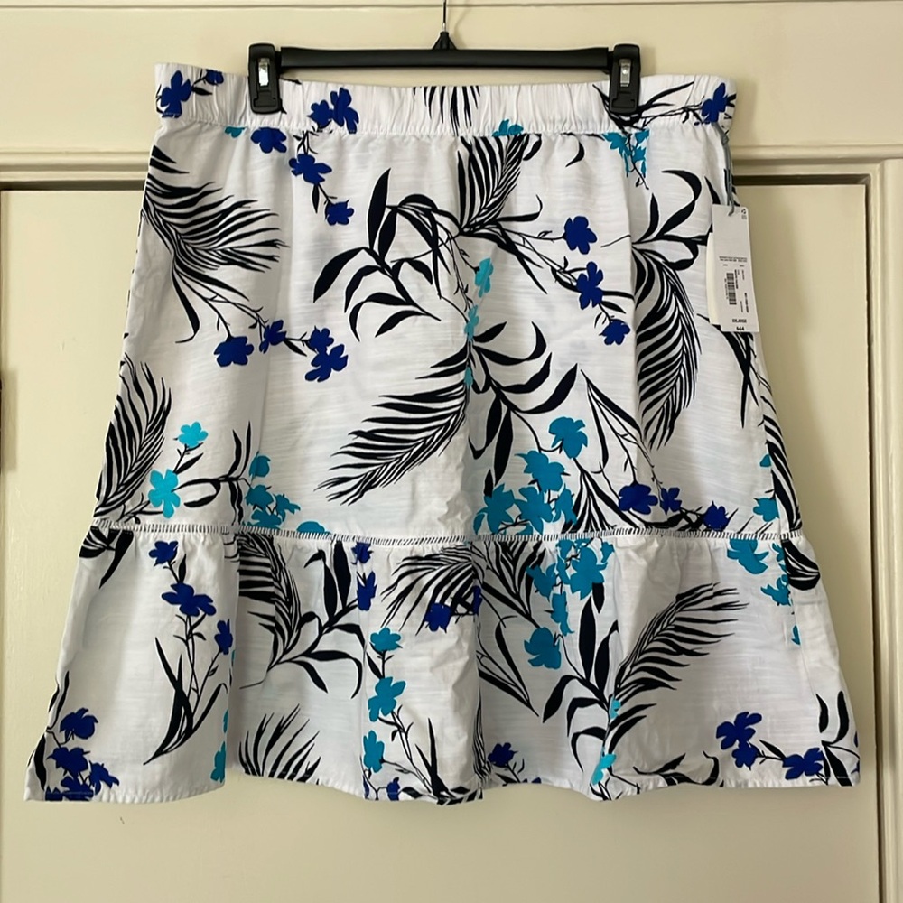 Liz Claiborne Floral Tiered Skirt, XXL
